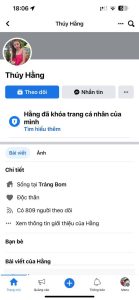 Trang cá nhân của em gái Thúy Hằng đang được khóa sau khi lộ clip sex.